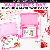 Valentine Review Task Cards (20 Math, 20 Reading)