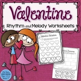 Valentine Rhythm and Melody Worksheets