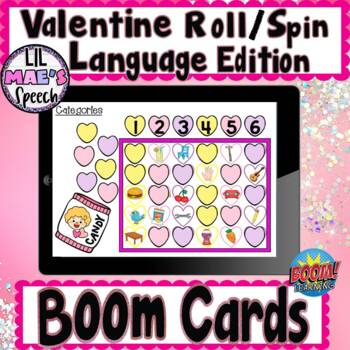 Preview of Valentine Roll/Spin Language Activity