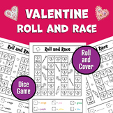 Valentines Day Roll and Race Dice Game | Color by Number |