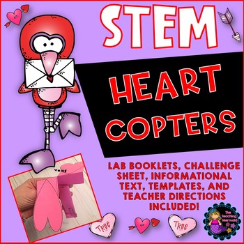 Preview of Valentine STEM Heart Copters