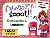 Valentine Scoot Expressions and Equations- 6th Grade