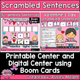 Valentine Scrambled Sentences Center - Printable and Digit