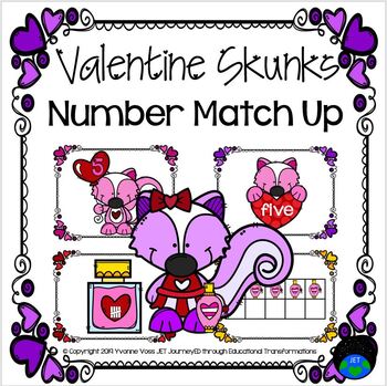 Preview of Valentine Skunk Number Match Up