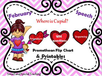 Preview of Valentine Speech Therapy Promethean Flip Chart and Printables Mega Pack