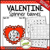 Valentine Spinner Games - Math & Literacy, Pre-K Preschool