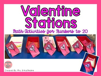 Preview of Valentine Stations! Number Sense to 20