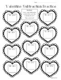 Valentine Subtraction Math Practice Worksheet