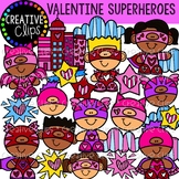 Valentine Superhero Kids {Valentine Clipart}