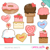 Valentine Sweets Cute Digital Clipart, Valentine Clip Art
