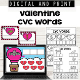 Valentines Day CVC Words Print and Digital Google Slides™