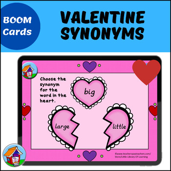 Preview of Valentine Synonyms BOOM Cards