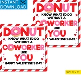 Valentines Tags Donut Gift Coworker Valentine Coworker App