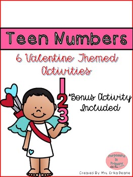 Preview of Valentine Teen Number Activities