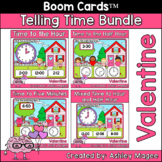 Valentine Telling Time Boom Card Bundle Time to Hour, Half