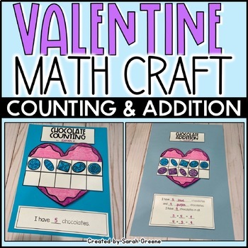 Preview of Valentine's Day Craft for Addition or Counting on a Ten Frame