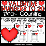 Valentine Ten Frames Counting Math Numbers 1-20 February V