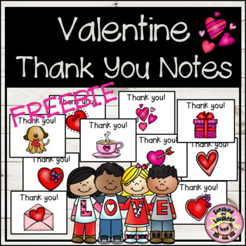 Valentine Thank You Notes by Sunshine and Laughter by Deno | TPT