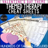 Valentine Themed Cheat Sheets for Speech Therapy 