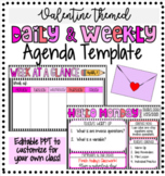 Valentine Themed Daily & Weekly Agenda Template