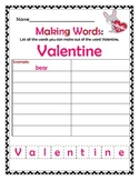 Valentine Themed Making Words!