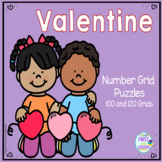 Valentine Themed Number Grid Puzzles