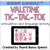 Valentine Tic Tac Toe Articulation and Language Boom Cards