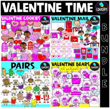 Preview of Valentine Time Clip Art Bundle {Educlips Clipart}