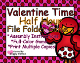 Valentine Time Half Hour File Folder Game