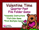Valentine Time Quarter Past File Folder Game