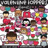 Valentine Toppers Clipart {valentine page toppers}