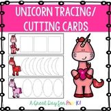 Unicorn Tracing/Cutting Cards for Preschool, Prek, and Kin