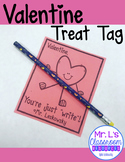 Valentine Treat Tag - For Pencils or Pens