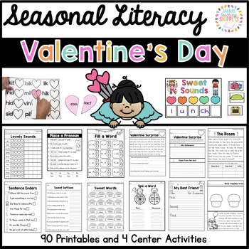 Preview of Valentine's Day Literacy Activities