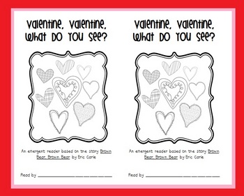 Preview of Valentine, Valentine Emergent Reader for Valentine's Day
