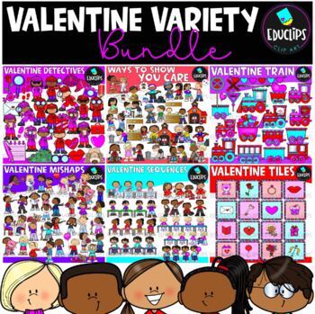 Preview of Valentine Variety '22 Clip Art Bundle {Educlips Clipart}