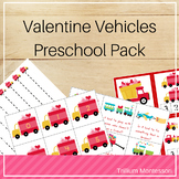Valentine Vehicles Preschool Pack for February