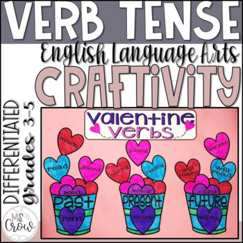 Preview of Verb Tense Valentine's Day Craft
