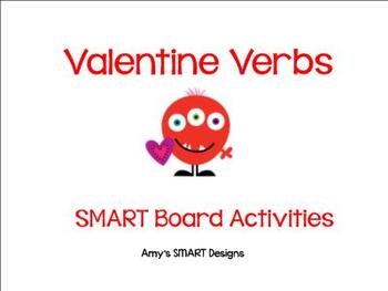 Preview of Valentine Verbs SMARTboard Lessons and Center