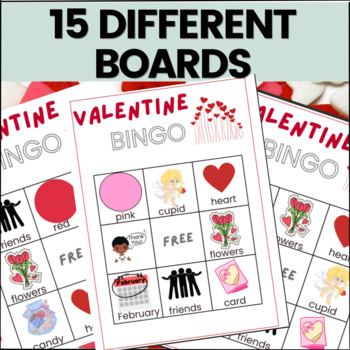 Valentine Vocabulary Bingo Game for Preschool & Early Elementary