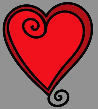 Whimsical Heart Clipart by Kindness Clips