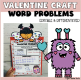 Valentine Word Problem Craft | February Math Craft