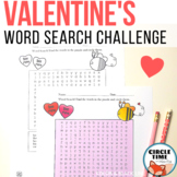 Word Search Valentine's Day Busy Work