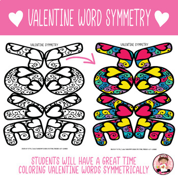 Preview of Valentine Word Symmetry