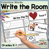 Valentine Words Write the Room February Literacy Centers f