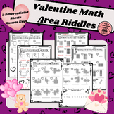 Valentine Worksheet-Math Area Riddles