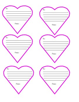 Preview of Valentine Compliment Hearts