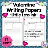 Valentine Writing Paper - Less Ink (33 paper choices)