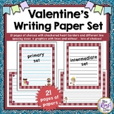 Valentine Writing Paper Set - Primary and Intermediate Lin