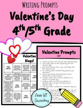 Preview of Valentine Writing Prompts - Interactive and Printout Bundle